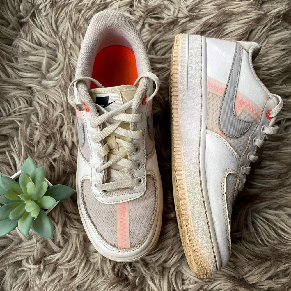Nike Air Force 1 Low Transparent White Grey Pastel Pink